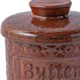 Maxbell Butter Crock Antique with Lid Butter Pot for Fresh Spreadable Butter Counter