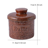 Maxbell Butter Crock Antique with Lid Butter Pot for Fresh Spreadable Butter Counter