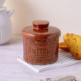 Maxbell Butter Crock Antique with Lid Butter Pot for Fresh Spreadable Butter Counter