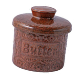 Maxbell Butter Crock Antique with Lid Butter Pot for Fresh Spreadable Butter Counter