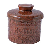 Maxbell Butter Crock Antique with Lid Butter Pot for Fresh Spreadable Butter Counter