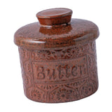 Maxbell Butter Crock Antique with Lid Butter Pot for Fresh Spreadable Butter Counter