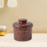 Maxbell Butter Crock Antique with Lid Butter Pot for Fresh Spreadable Butter Counter