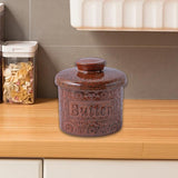 Maxbell Butter Crock Antique with Lid Butter Pot for Fresh Spreadable Butter Counter