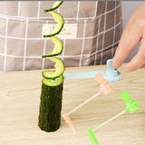 Maxbell 3x Cucumber Slicer Gadget Spiral Slicer for Picnic Outdoor Camping Household