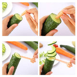 Maxbell 3x Cucumber Slicer Gadget Spiral Slicer for Picnic Outdoor Camping Household
