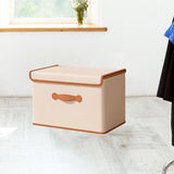 Maxbell Clothes Storage Bin with Lid Folding Storage Container for Bedroom Home Toys M