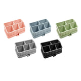 Maxbell Toothbrush Holder Multifunctional Makeup Storage Box Detachable for Bathroom Pink