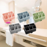 Maxbell Toothbrush Holder Multifunctional Makeup Storage Box Detachable for Bathroom Pink