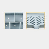 Maxbell Toothbrush Holder Multifunctional Makeup Storage Box Detachable for Bathroom Light Blue