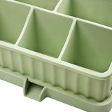 Maxbell Toothbrush Holder Multifunctional Makeup Storage Box Detachable for Bathroom Green