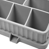 Maxbell Toothbrush Holder Multifunctional Makeup Storage Box Detachable for Bathroom Light Gray