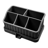 Maxbell Toothbrush Holder Multifunctional Makeup Storage Box Detachable for Bathroom Black