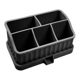 Maxbell Toothbrush Holder Multifunctional Makeup Storage Box Detachable for Bathroom Black