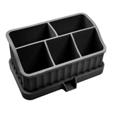 Maxbell Toothbrush Holder Multifunctional Makeup Storage Box Detachable for Bathroom Black