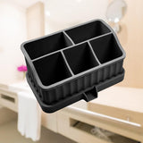Maxbell Toothbrush Holder Multifunctional Makeup Storage Box Detachable for Bathroom Black