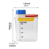 Maxbell Rice Bucket 2.7L Transparent Cereal Container for Kitchen Organization Sugar Blue Handle