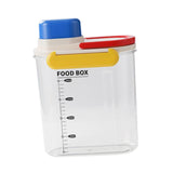 Maxbell Rice Bucket 2.7L Transparent Cereal Container for Kitchen Organization Sugar Blue Handle