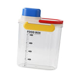 Maxbell Rice Bucket 2.7L Transparent Cereal Container for Kitchen Organization Sugar Blue Handle