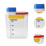 Maxbell Rice Bucket 2.7L Transparent Cereal Container for Kitchen Organization Sugar Blue Handle