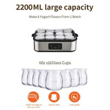 Maxbell Yogurt Maker with 12 Glass Jars for Restaurant Dining Room Kitchen Appliance