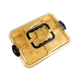 Maxbell Bamboo Cheese Board Reusable Cheese Platter for Housewarming Wedding Kitchen