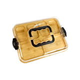 Maxbell Bamboo Cheese Board Reusable Cheese Platter for Housewarming Wedding Kitchen