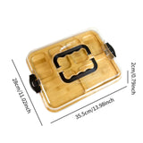Maxbell Bamboo Cheese Board Reusable Cheese Platter for Housewarming Wedding Kitchen