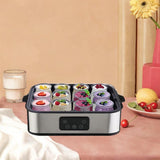 Maxbell Electric Yogurt Maker with 12 Glass Jars for Dining Room Easy Dairy Use