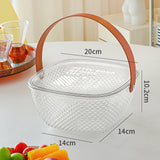 Maxbell Fruit Bowl Breakfast Trays Multifunctional Ornament for Outdoor Home Camping Clear