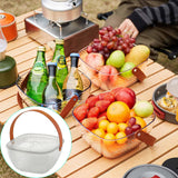 Maxbell Fruit Bowl Breakfast Trays Multifunctional Ornament for Outdoor Home Camping Clear
