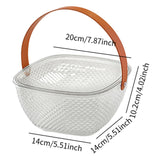 Maxbell Fruit Bowl Breakfast Trays Multifunctional Ornament for Outdoor Home Camping Clear