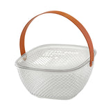 Maxbell Fruit Bowl Breakfast Trays Multifunctional Ornament for Outdoor Home Camping Clear