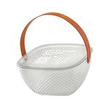 Maxbell Fruit Bowl Breakfast Trays Multifunctional Ornament for Outdoor Home Camping Clear