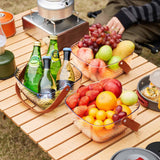 Maxbell Fruit Bowl Breakfast Trays Multifunctional Ornament for Outdoor Home Camping Clear