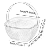 Maxbell Fruit Bowl Breakfast Trays Multifunctional Ornament for Outdoor Home Camping Blue