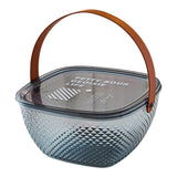 Maxbell Fruit Bowl Breakfast Trays Multifunctional Ornament for Outdoor Home Camping Blue