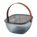 Maxbell Fruit Bowl Breakfast Trays Multifunctional Ornament for Outdoor Home Camping Blue