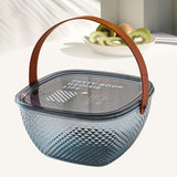 Maxbell Fruit Bowl Breakfast Trays Multifunctional Ornament for Outdoor Home Camping Blue