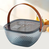 Maxbell Fruit Bowl Breakfast Trays Multifunctional Ornament for Outdoor Home Camping Blue