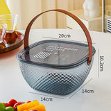 Maxbell Fruit Bowl Breakfast Trays Multifunctional Ornament for Outdoor Home Camping Blue