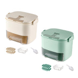 Maxbell Ice Tray with Lid and Bin Quickly Release DIY Ices Box for Hotel Home Coffee Green