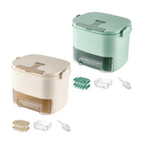 Maxbell Ice Tray with Lid and Bin Quickly Release DIY Ices Box for Hotel Home Coffee Green
