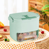 Maxbell Ice Tray with Lid and Bin Quickly Release DIY Ices Box for Hotel Home Coffee Green