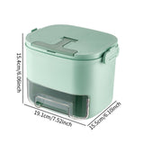 Maxbell Ice Tray with Lid and Bin Quickly Release DIY Ices Box for Hotel Home Coffee Green