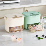 Maxbell Ice Tray with Lid and Bin Quickly Release DIY Ices Box for Hotel Home Coffee Green