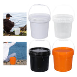 Maxbell Paint Can 5L Portable Empty with Lid and Handle for Kitchen Garden Traveling White