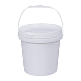 Maxbell Paint Can 5L Portable Empty with Lid and Handle for Kitchen Garden Traveling White