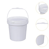 Maxbell Paint Can 5L Portable Empty with Lid and Handle for Kitchen Garden Traveling White