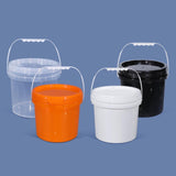 Maxbell Paint Can 5L Portable Empty with Lid and Handle for Kitchen Garden Traveling White